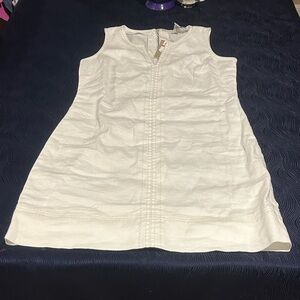 Tommy Bahama Cream Sleeveless Dress with Zipper